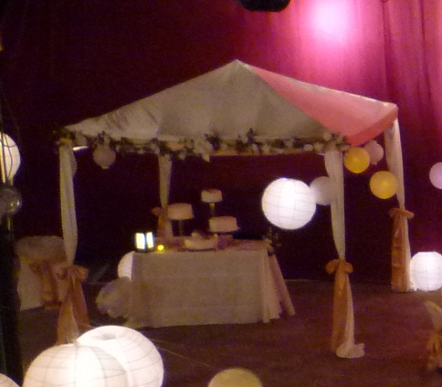 Can the Chuppah stay up for the whole reception? :  wedding ChuppahCakeTable