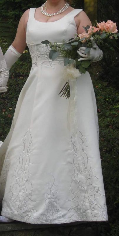 Short brides, post your dress pics! :  wedding short dress petite DressOnSam