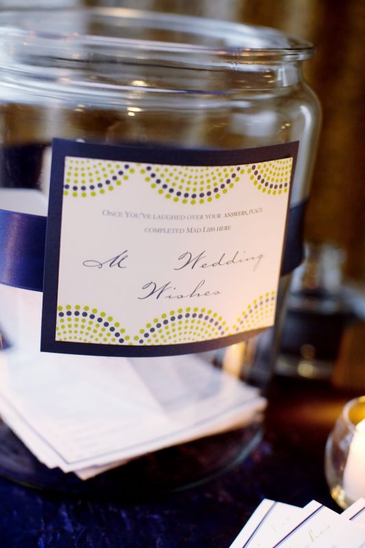 DIY Mad Libs Guest Book :  wedding blue navy diy Guestbook 3