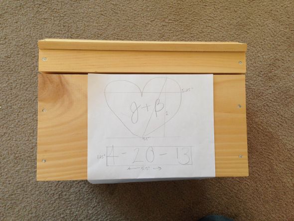 Wood chest cardbox