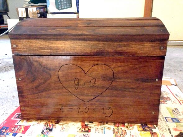 Wood chest cardbox