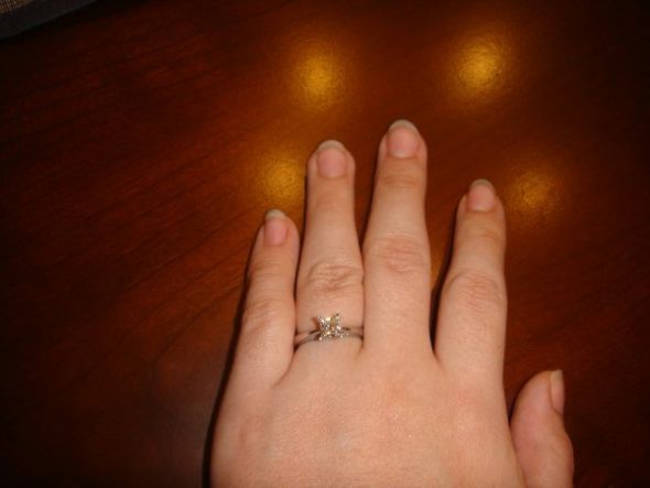 Anyone else have a princess cut? Show Me!!! : wedding rings Ering1