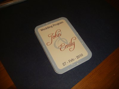 Our teeny accordion-fold programs :  wedding Programs1