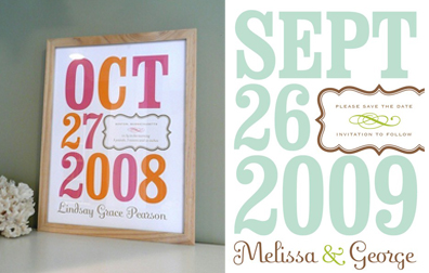 A Modern Save the Date Magnet
