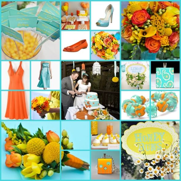 Colour Help! Orange and what? : wedding colors orange Wedding