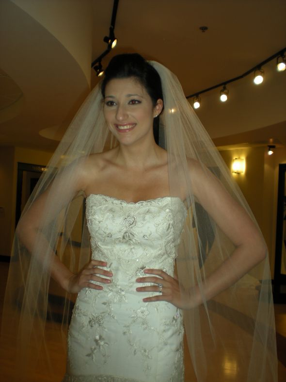 calling all Lazaro ladies! :  wedding dress lazaro veil 043