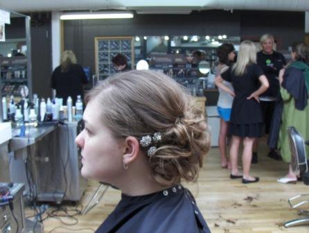 Medium Length Hair Brides-show me your 'do! :  wedding Trial2
