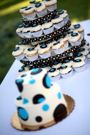 Cupcakes?!? Who has them? :  wedding Blackbluewhitecupcakes