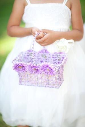 How old is your flower girl and what is she carrying? : wedding Debbie Adam 160