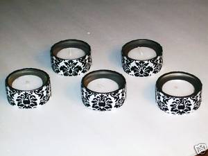 Votives or Tealights? :  wedding Damask Tealights