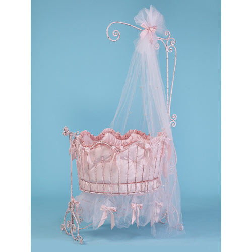 drool- nursrey decor that is super expensive and gorgeous : wedding baby decor Pink Round Cradle