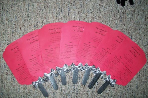 Msmonicka 39s DIY Paddle Fan Programs wedding program can you send me 