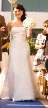 La Sposa Fiordo wedding gown, Size 8 Ivory :  wedding la sposa ivory lace 8 fiordo sweetheart a line Dress 4