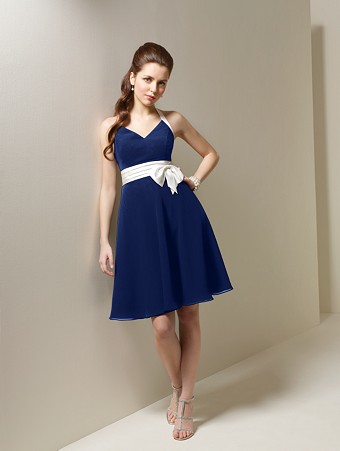 Alfred Angelo 7063 - in navy and white.