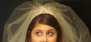 Something Borrowed - my mom's bubble veil (reworked onto a comb)