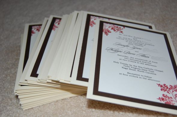 My DIY Wedding Invitations wedding invitations diy Invites