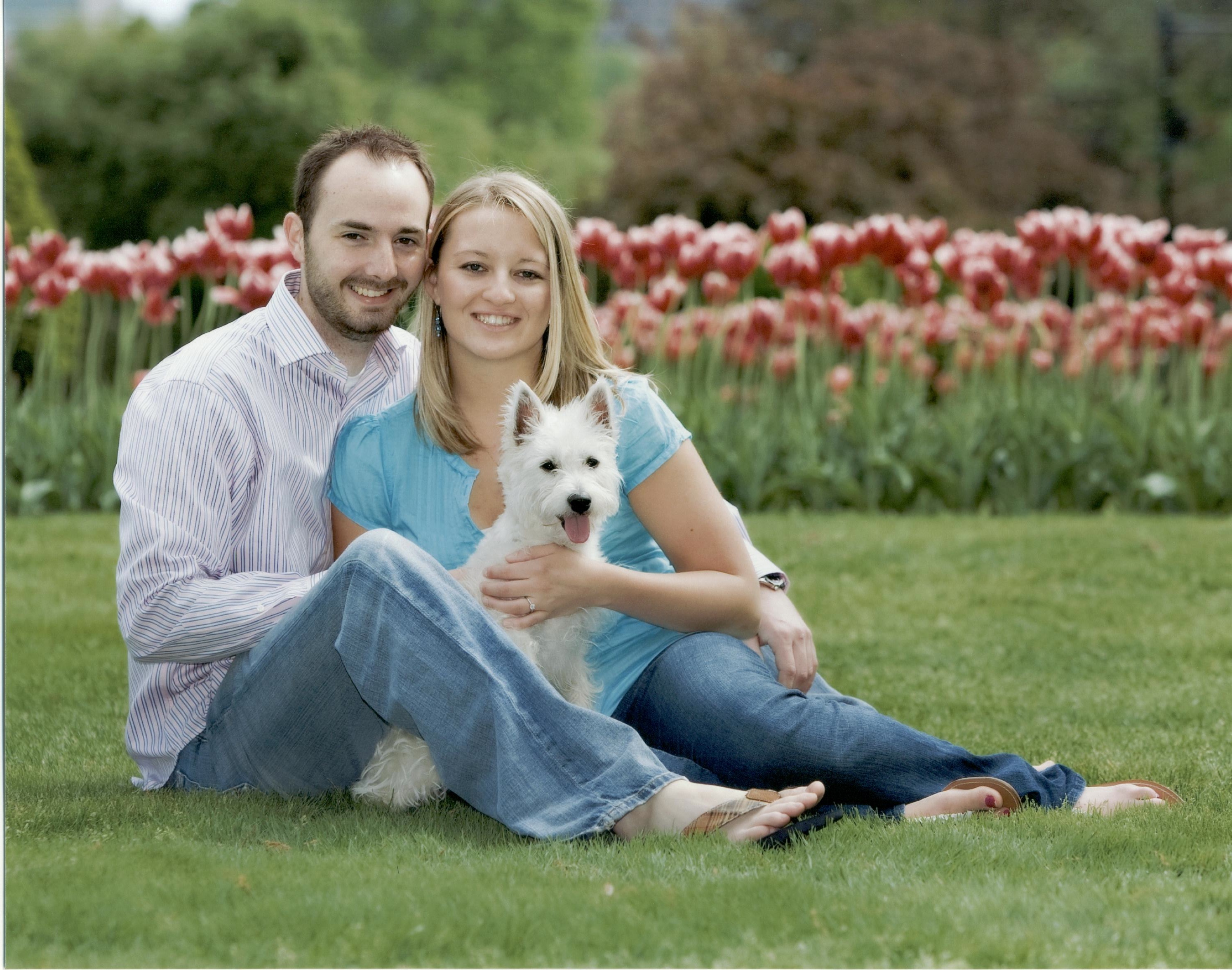 Pets in Engagement photos? :  wedding engagement photos dog puppy ScannedImage001
