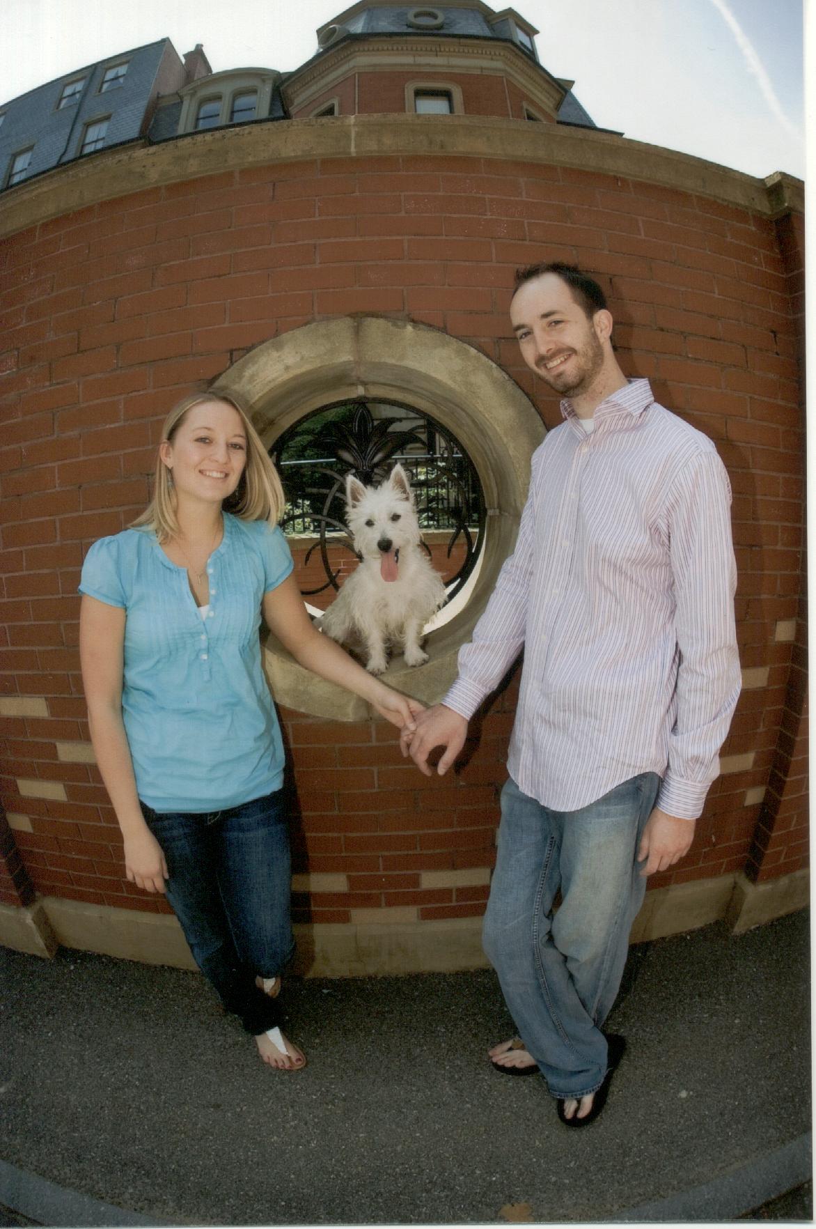 Pets in Engagement photos? :  wedding engagement photos dog puppy ScannedImage005