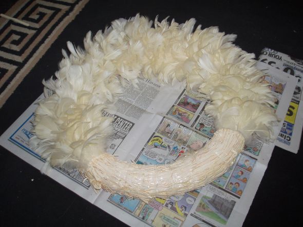 DIY Feather Wreath done...Pictures Inside! :  wedding P1010742