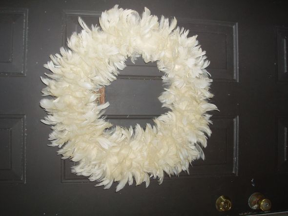 DIY Feather Wreath done...Pictures Inside! :  wedding P1010745