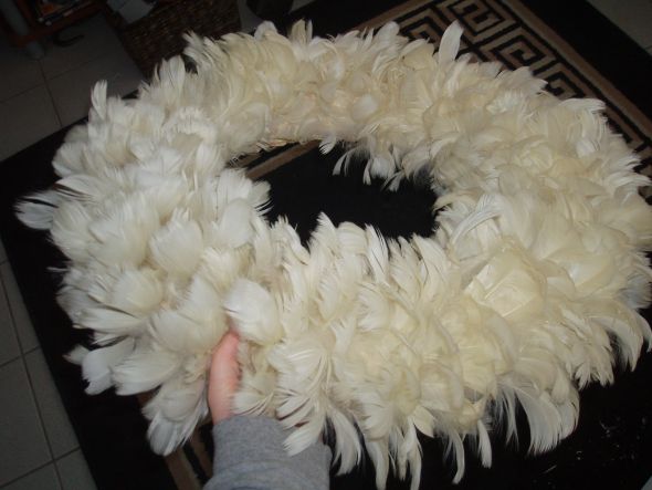 DIY Feather Wreath done...Pictures Inside! :  wedding P1010746
