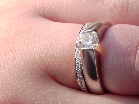 Show me your solitaire engagement ring w/ wedding band! :  wedding ring ering wedding band solitaire IMG 0031