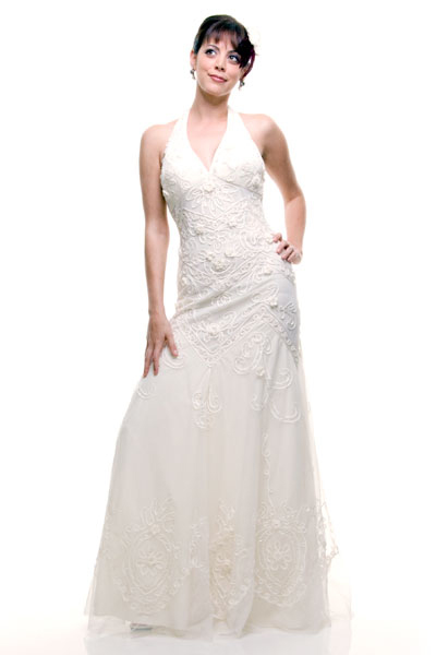 Halter Dress - Modifications : wedding Front