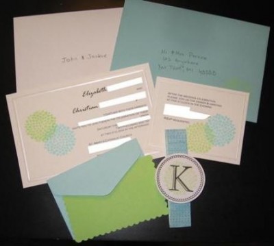 DIY invitiations, starting with a kit and a stamp