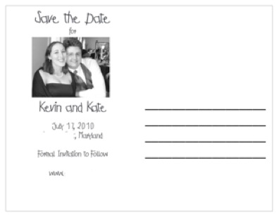STD Question :  wedding save the dates 1 Postcard