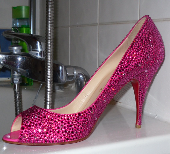 I personally love shoes with crystals but I don 39t like the purple shoes 
