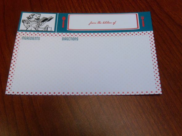 Bridal Shower Invitations :  wedding Recipe Card