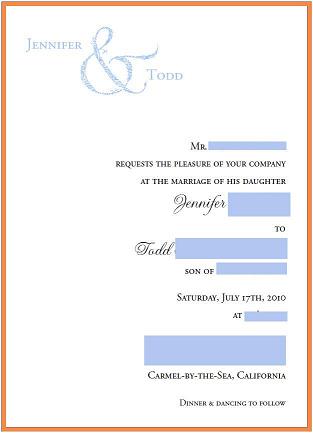 Share your invitation wording! :  wedding invitation wording Blurred Small