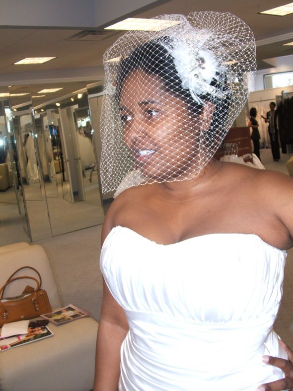 Looking for photos of designer birdcage veils :  wedding veil birdcage veil Dress Shopping 046