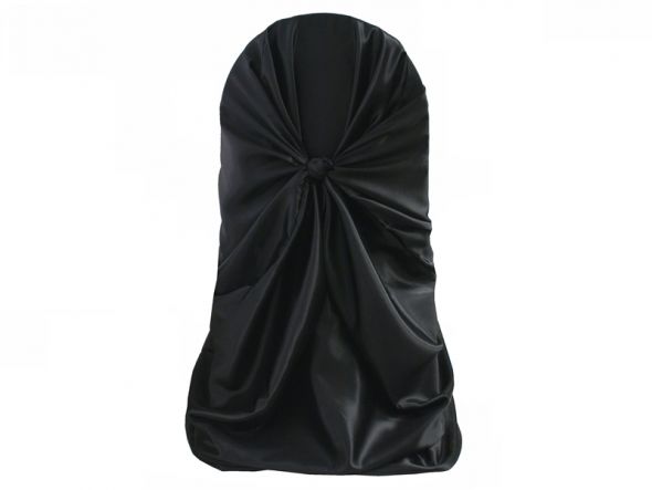 Universal Black Satin Chair Covers for Sale wedding black satin chair 