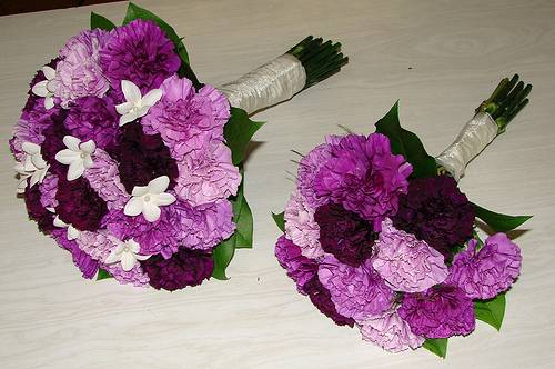 Carnation Bridesmaid Bouquets