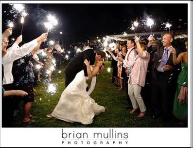 Wedding Photos  Sparklers on Wedding   After Dashing Through A Tunnel Of Hand Held Sparklers