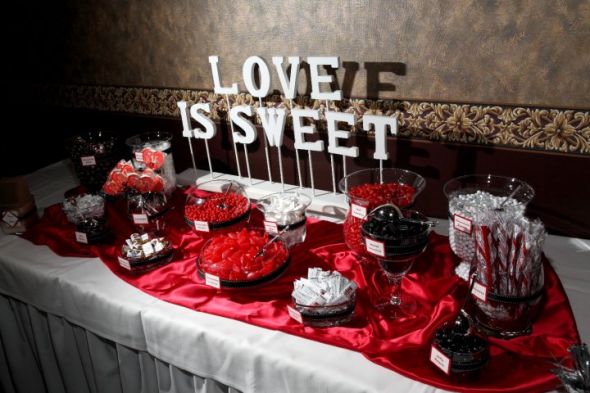 Candy buffet table sign Love is Sweet wedding candy buffet table diy 