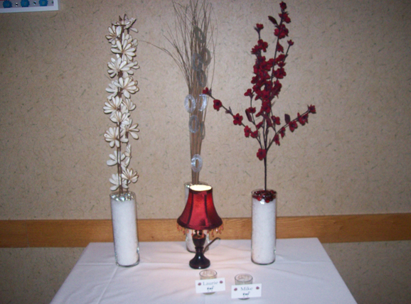 Two very different kinds of centerpieces
