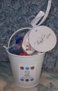 Our tin bucket favors