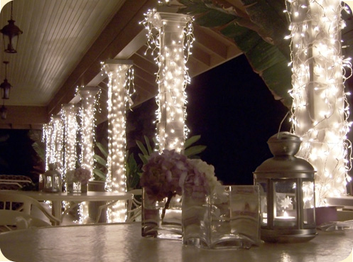 wedding lighting reception decor Columnlightslg lights and wedding reception