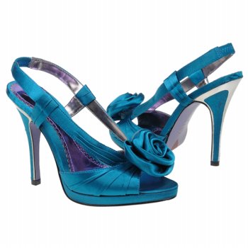 Teal Satin Shoes