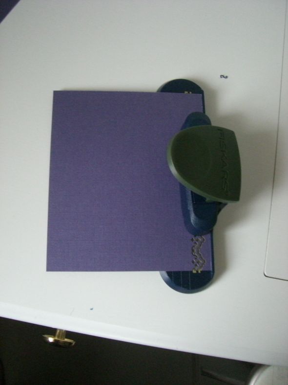 Laced Edge Invites Tutorial :  wedding lace punch simple purple white silver invitations CIMG3419