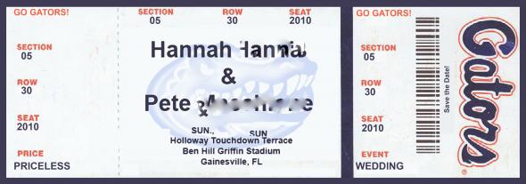 Tickets to the big event!