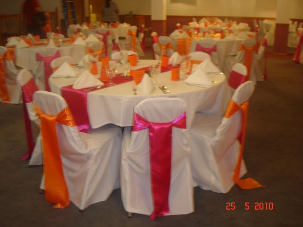 fuchsia and orange wedding dresses