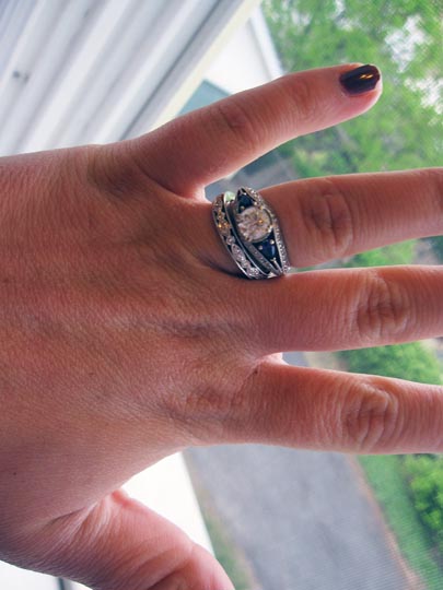 Show me your mismatched e-ring and band!! : wedding mismatched rings IMG 3581