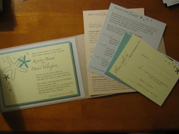 Can I see your invitations bee's? :  wedding paper invitations stationary IMG 3977
