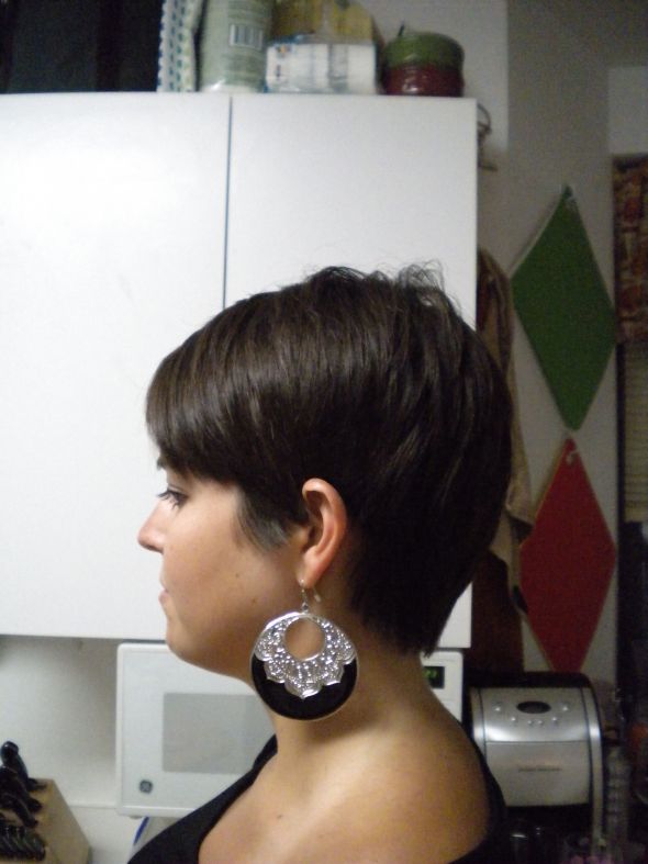 Extreme post-wedding chop!  Before and after... :  wedding After2