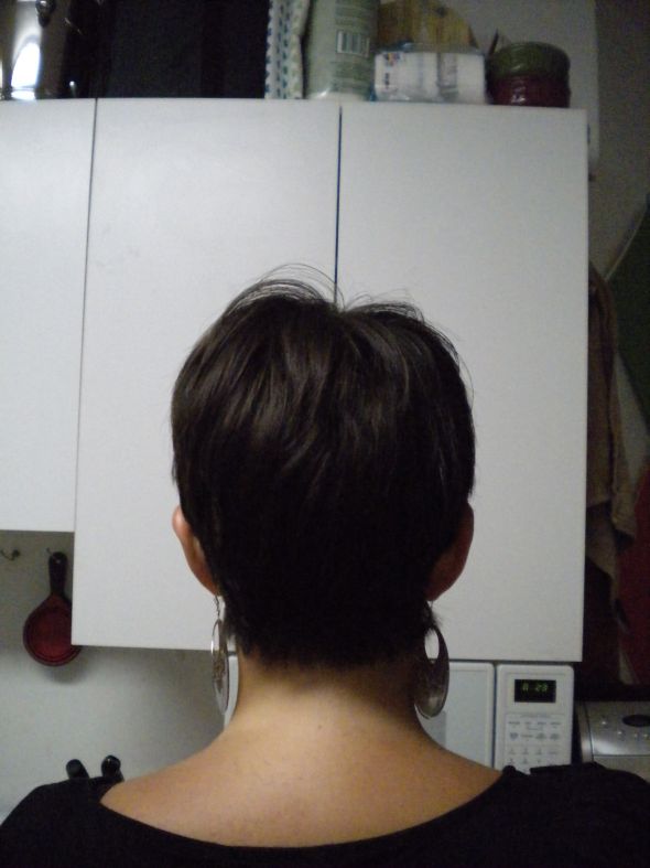 Extreme post-wedding chop!  Before and after... :  wedding After3