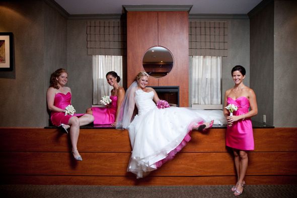 My Rainy Wedding Day Recaps - Part 4 - Wedding Party Pictures :  wedding photographer wedding party Fireplace Girls