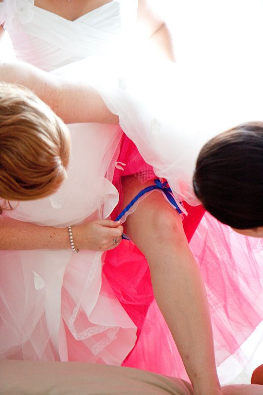 My Rainy Wedding Day Recaps - Part 1 - Getting Ready :  wedding hair dress garter Garter